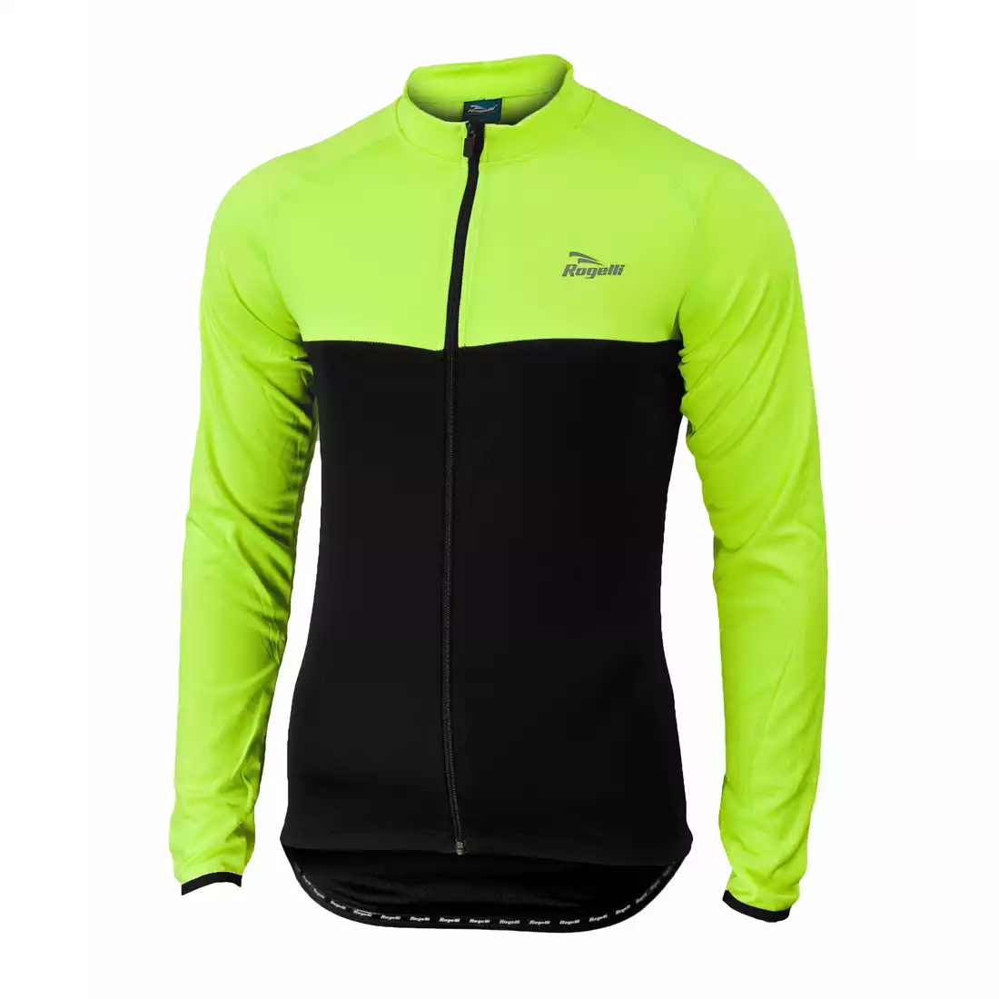 ROGELLI CALUSO - lekko ocieplana bluza rowerowa, kolor: Fluor-czarny