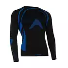 TERVEL - OPTILINE MOD-02 - męska koszulka termoaktywna z długim rękawem, kolor: Czarno-niebieski