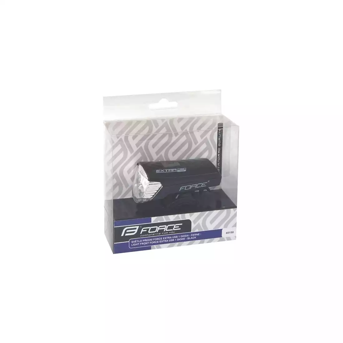 FORCE EXTRA - 45150 - Lampka przednia USB, LED, 70 lumenów