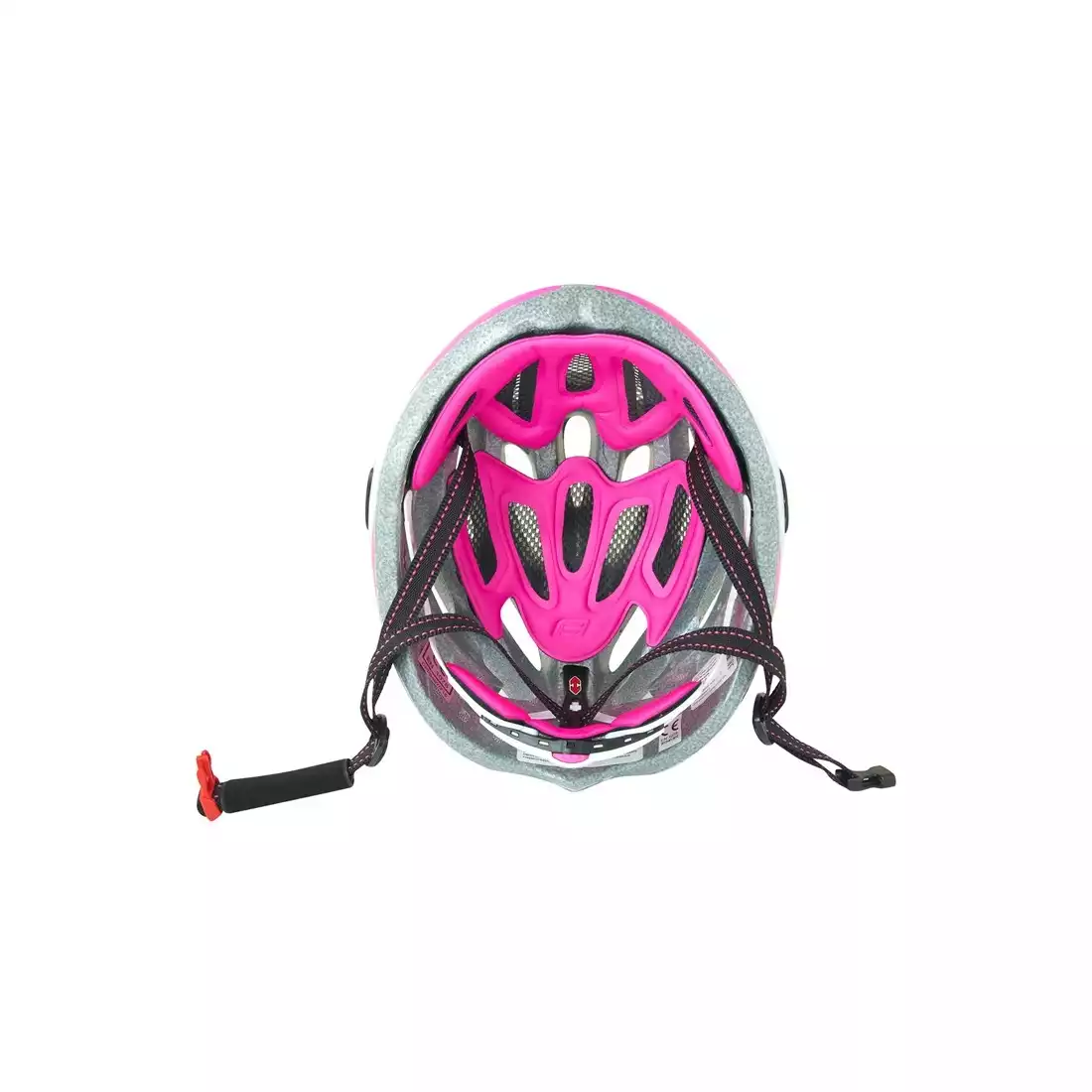 FORCE damski kask rowerowy, czarno-różowy 902616