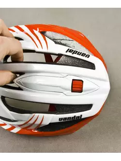 LAZER VANDAL kask rowerowy MTB czerwono-biały