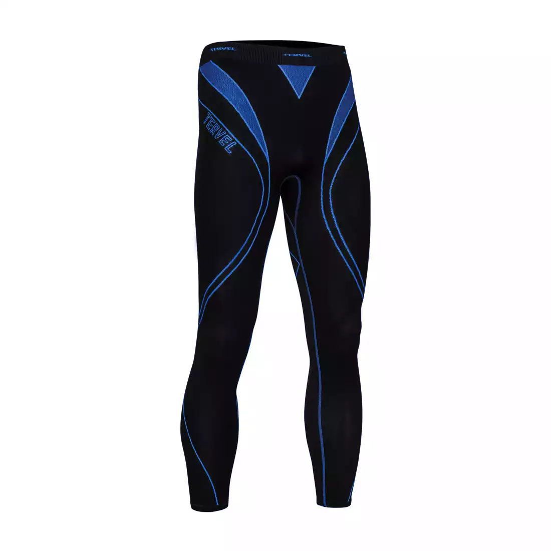 TERVEL OPTILINE męskie spodnie /getry termoaktywne OPT3004, czarno-niebieskie