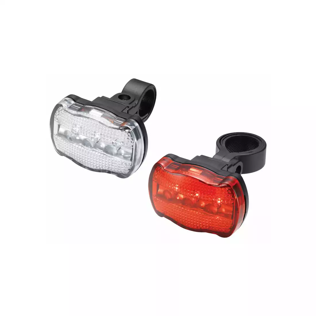 Zestaw lampki TORCH CYCLE LIGHT SET WHITE BRIGHT 3X + TAIL BRIGHT 3X (+baterie) TOR-54037