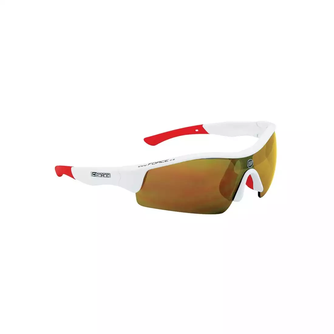 FORCE RACE Okulary rowerowe / sportowe białe 90931 wymienne szkła