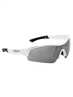 FORCE RACE Okulary rowerowe / sportowe białe 90932 wymienne szkła