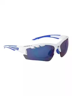 FORCE RIDE PRO okulary biało-niebieskie 909220