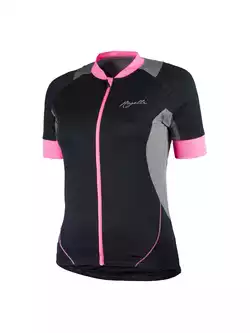 ROGELLI CARLYN - damska koszulka rowerowa 010.026, czarno-różowa