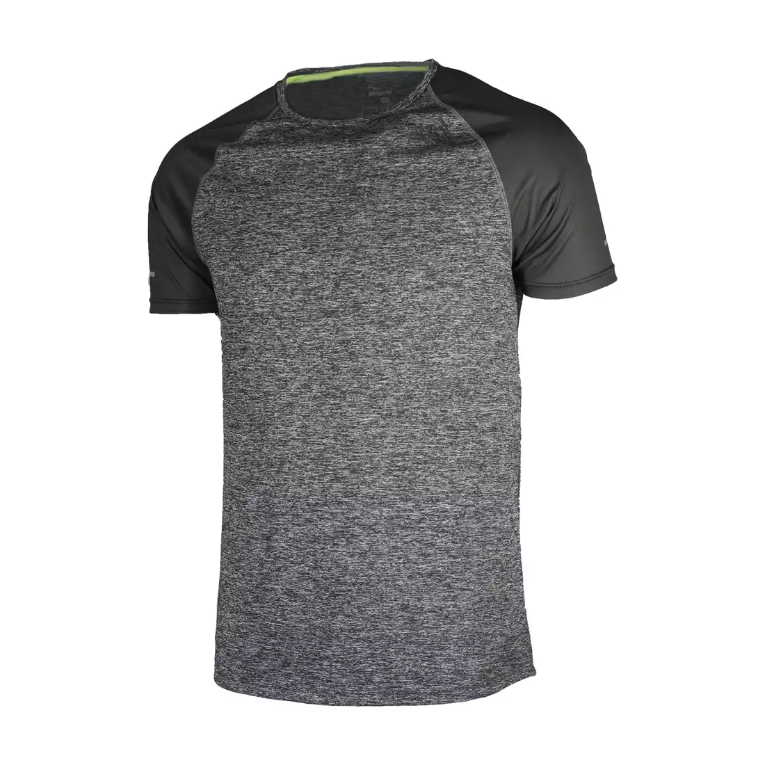 ROGELLI RUN BALATON 830.237 - męska koszulka do biegania, kolor: szaro-fluorowy