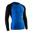 TERVEL COMFORTLINE 1002 - męska koszulka termoaktywna, długi rękaw, kolor: Niebieski-czarny