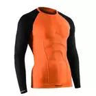 TERVEL COMFORTLINE 1002 - męska koszulka termoaktywna, długi rękaw, kolor: Pomarańcz-czarny