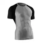TERVEL COMFORTLINE 1102 - męska koszulka termoaktywna, krótki rękaw, kolor: Melanż-czarny
