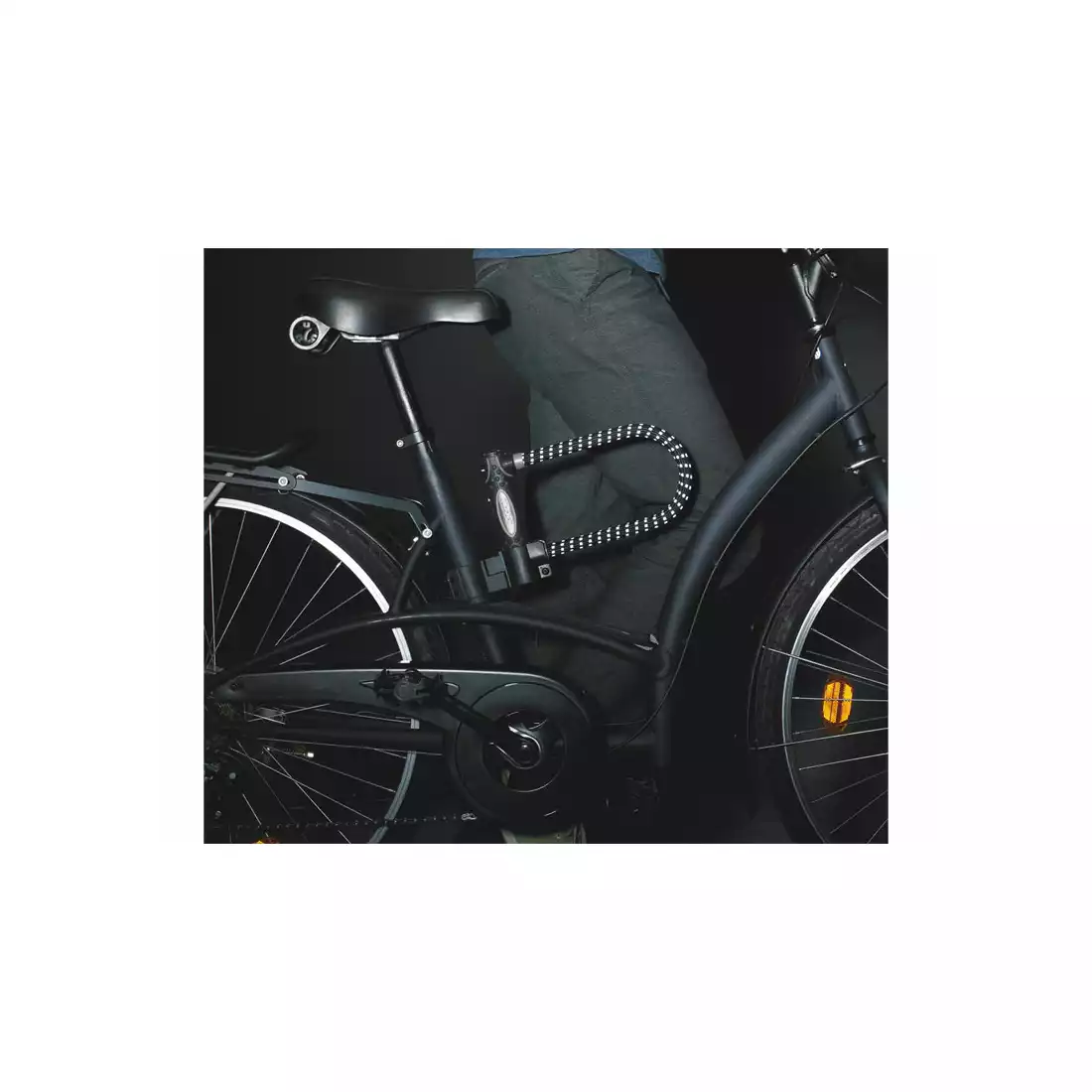 Zapięcie rowerowe MASTERLOCK 8195 U-LOCK 13mm 110mm 210mm pokryte gumą z refleksem czarne MRL-8195EURDPROREF SS16
