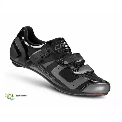 CRONO CR3 nylon - szosowe buty rowerowe, czarne 