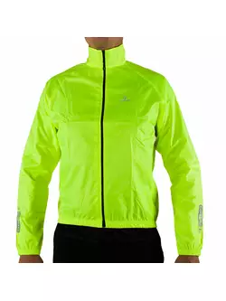 DEKO RAIN 2 lekka kurtka przeciwdeszczowa rowerowa, fluor