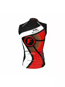 FDX 1020 męska koszulka rowerowa bez rękawków czarno-czerwona