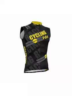 FDX 1050 męska koszulka rowerowa bez rękawków czarno-żółta