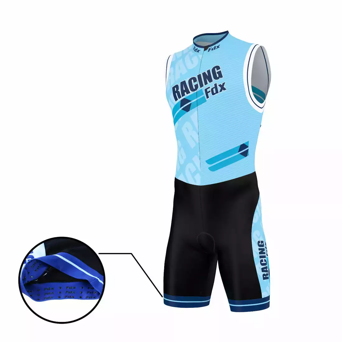 FDX 1050 strój triathlonowy czarno-niebieski