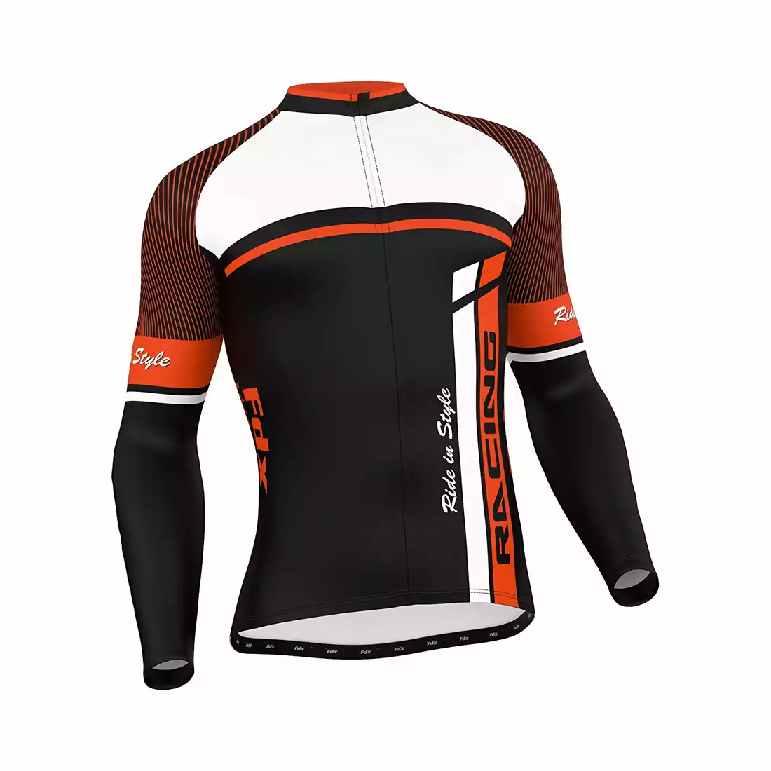 FDX 1220 męska bluza rowerowa czarno-pomarańczowa