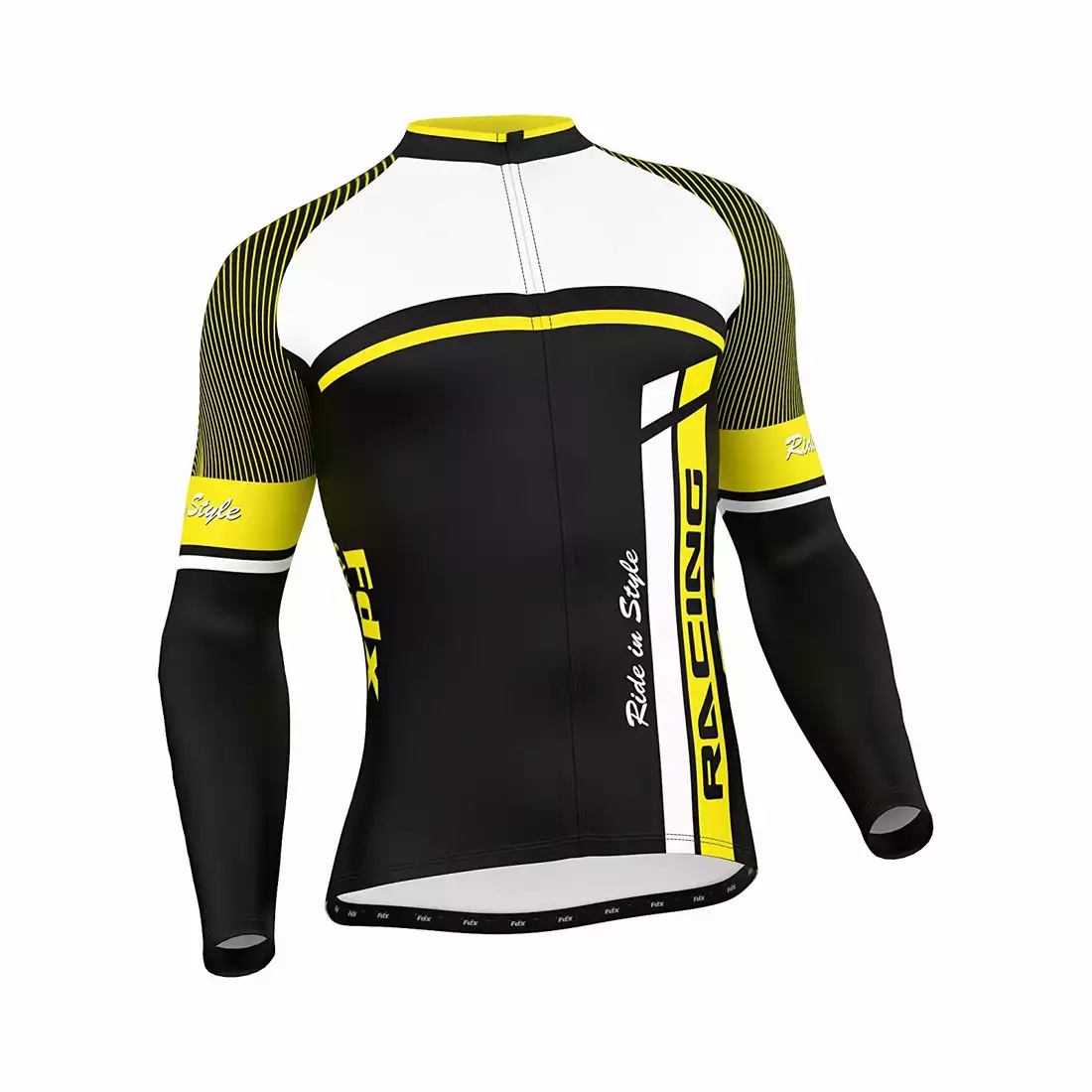 FDX 1220 męska bluza rowerowa czarno-żółta