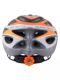 FORCE HAL kask rowerowy czarno-pomarańczowo-biały 