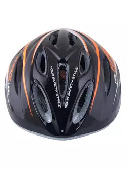 FORCE HAL kask rowerowy czarno-pomarańczowo-biały 