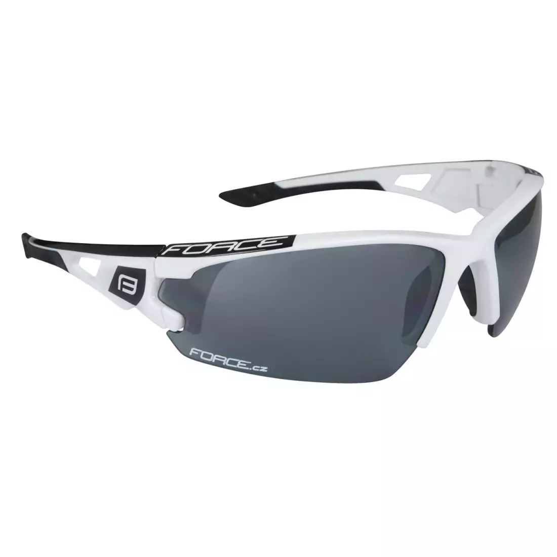 FORCE okulary sportowe z wymiennymi szkłami CALIBRE, białe 91054