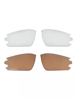 FORCE okulary sportowe z wymiennymi szkłami CALIBRE, białe 91054