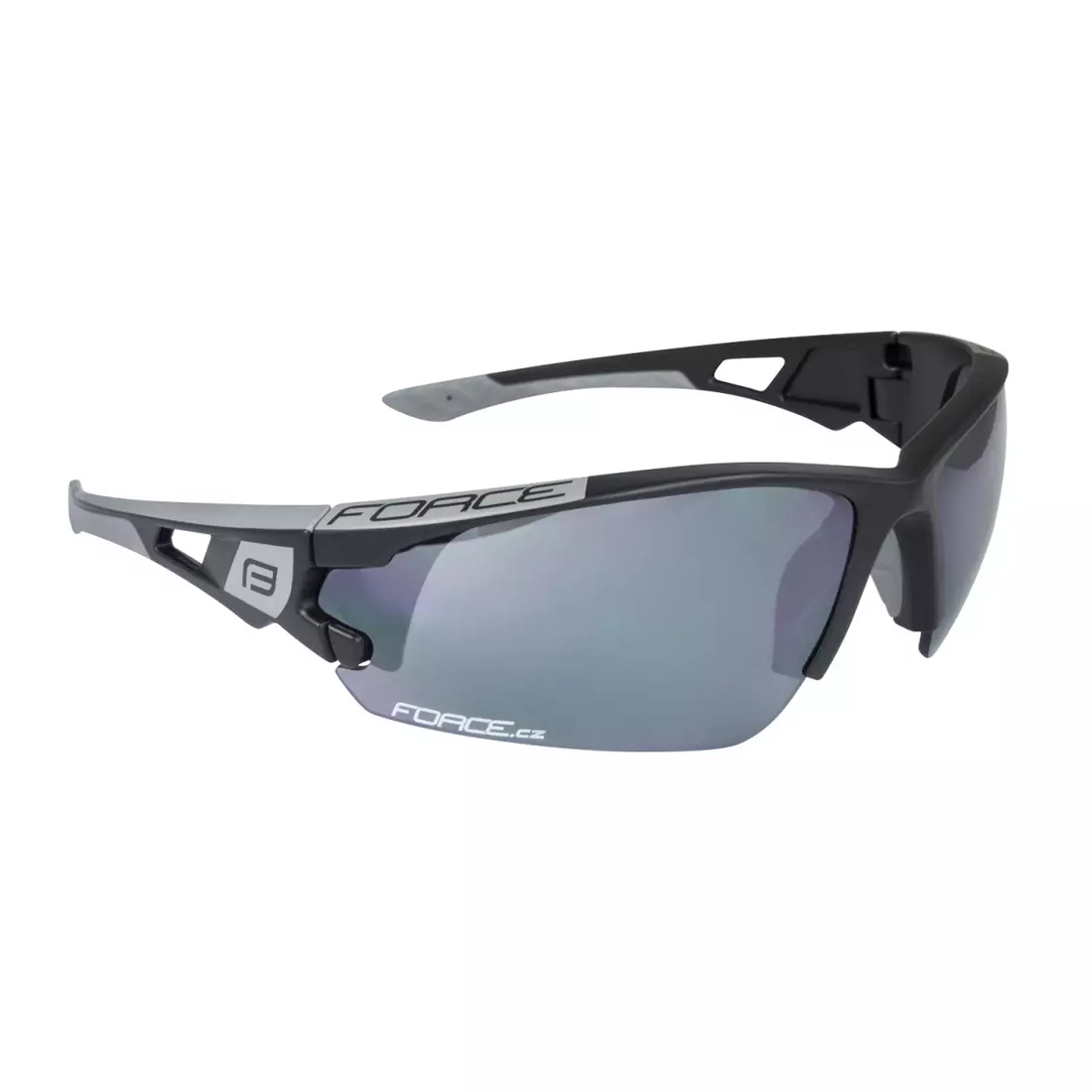 FORCE okulary sportowe z wymiennymi szkłami CALIBRE, czarne 91055