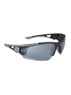 FORCE okulary sportowe z wymiennymi szkłami CALIBRE, czarne 91055