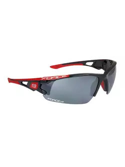 FORCE okulary sportowe z wymiennymi szkłami CALIBRE, czarno-czerwone 91053