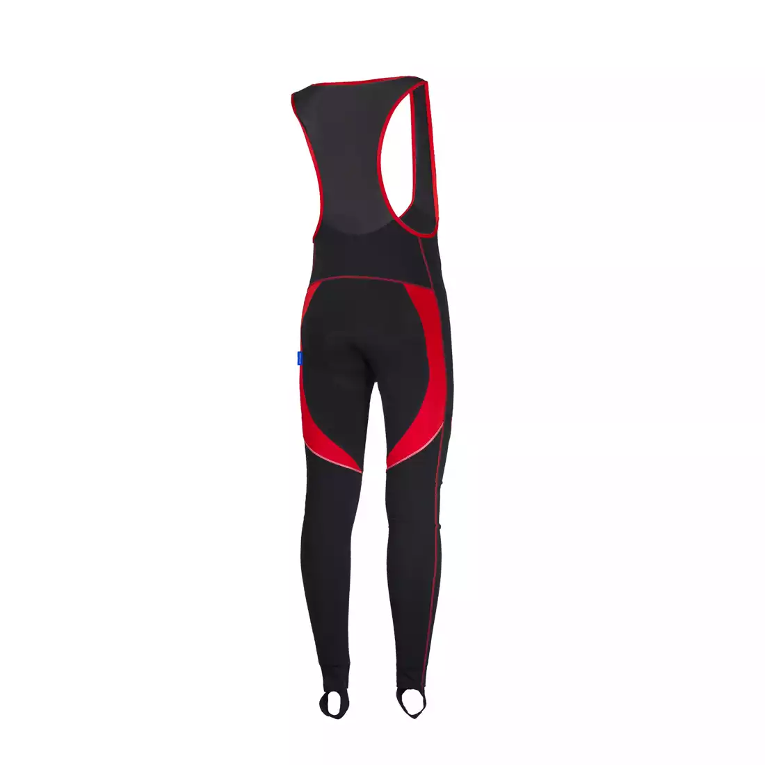 ROGELLI MANZANO 2.0 ocieplane spodnie rowerowe na szelce, czarny-czerwony