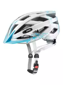 UVEX AIR WING kask rowerowy biało-srebrno-niebieski