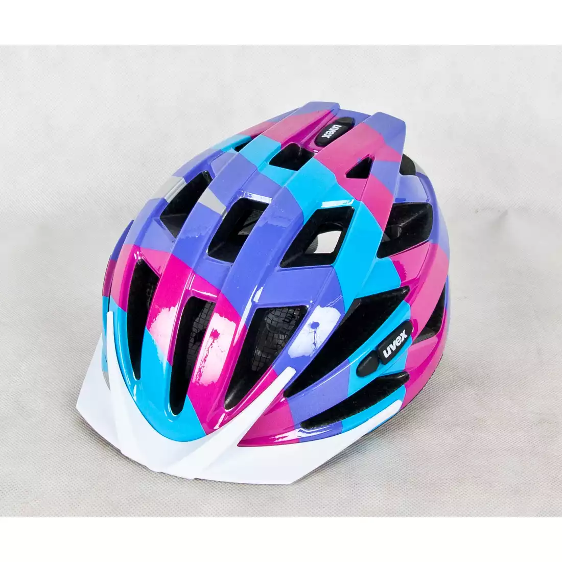 UVEX AIR WING kask rowerowy niebiesko-różowy