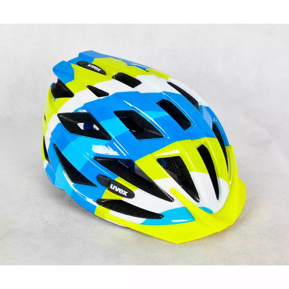 UVEX AIR WING kask rowerowy niebiesko-zielony