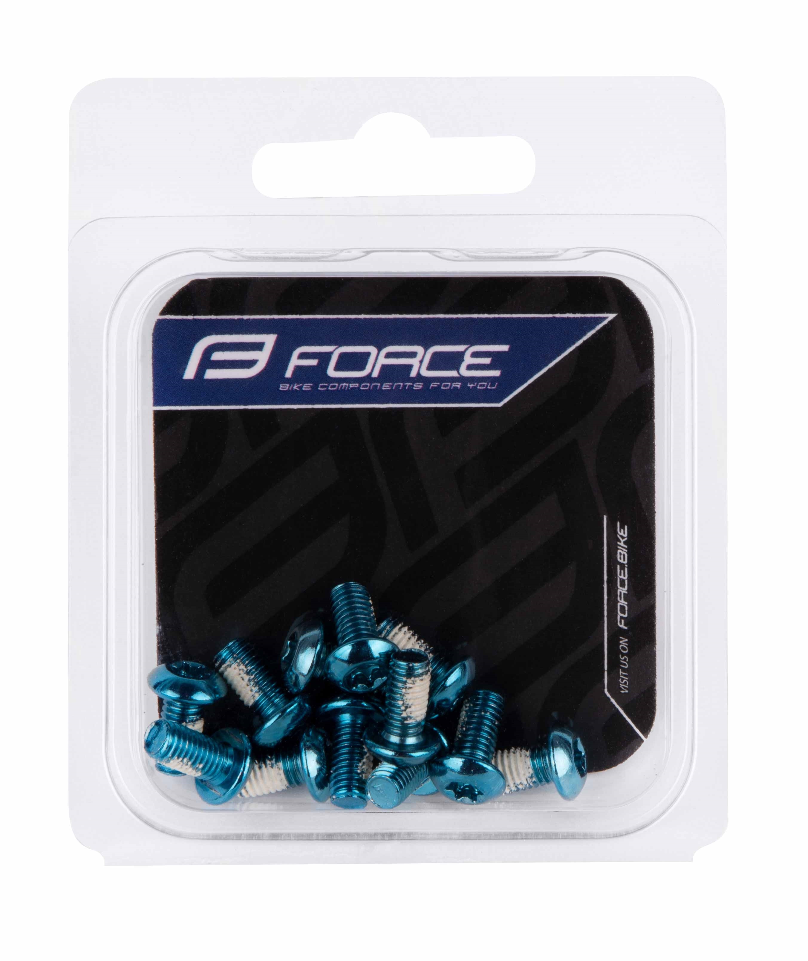 Force śruby anodowane torx 25 12 szt, niebieskie 424345